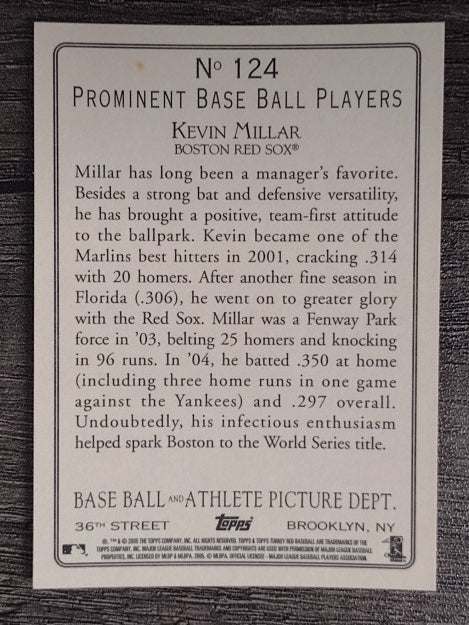 2005 Topps Turkey Red #124 Kevin Millar