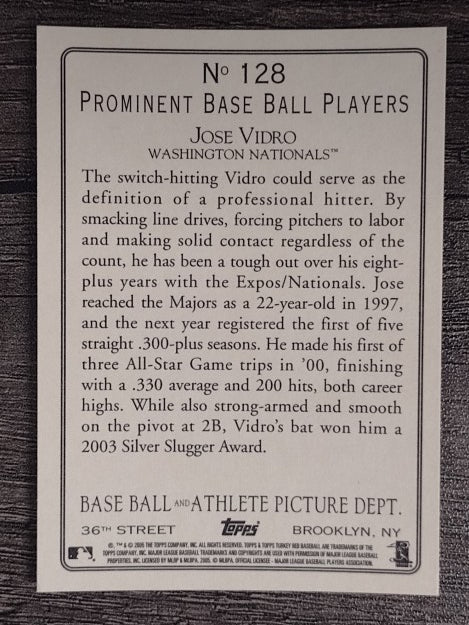 2005 Topps Turkey Red #128 Jose Vidro