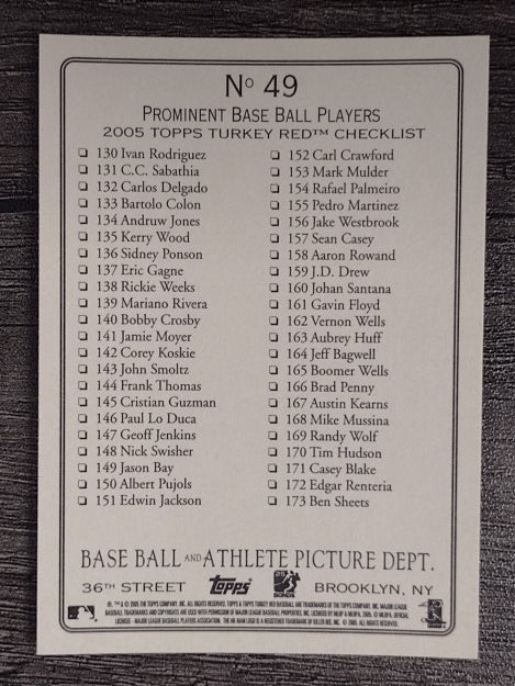 2005 Topps Turkey Red #49 A Close Play Jimmy Rollins CL