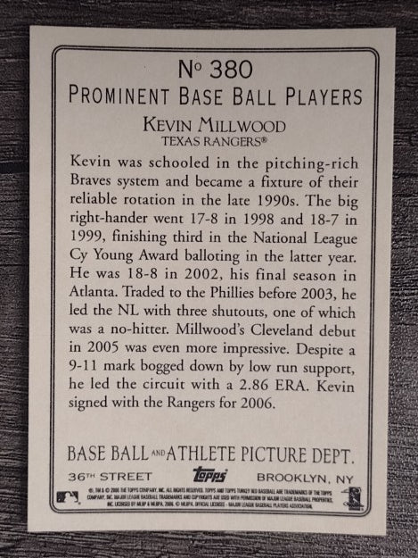 2006 Topps Turkey Red #380 Kevin Millwood