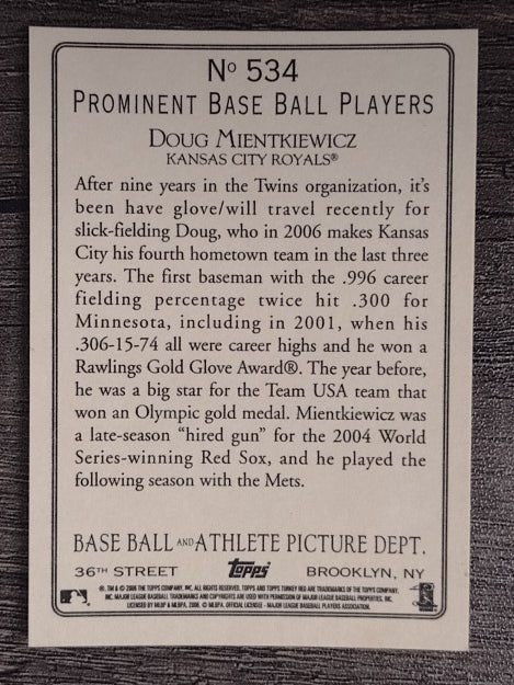 2006 Topps Turkey Red #534 Doug Mientkiewicz