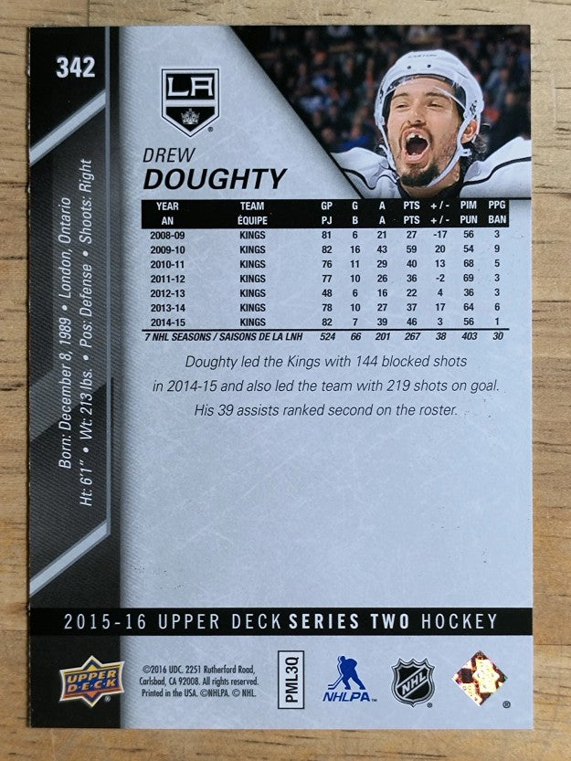 2015-16 Upper Deck #342 Drew Doughty
