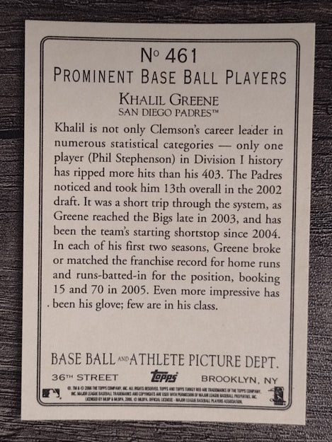 2006 Topps Turkey Red #461 Khalil Greene