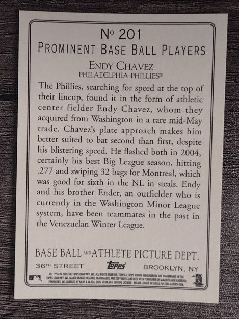 2005 Topps Turkey Red #201 Endy Chavez