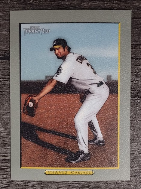 2005 Topps Turkey Red #83A Eric Chavez Blue Sky