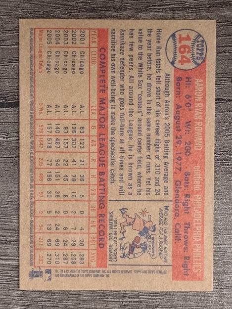2006 Topps Heritage #164 Aaron Rowand