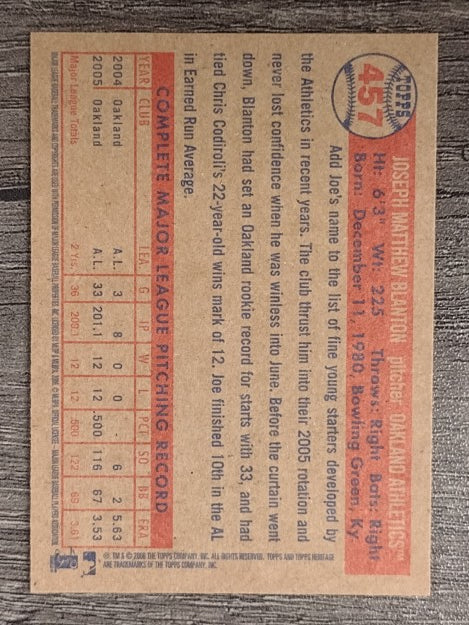 2006 Topps Heritage #457 Joe Blanton