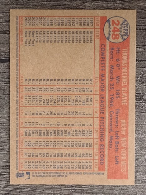 2006 Topps Heritage #248 Tom Glavine
