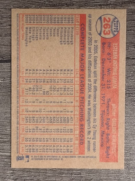2006 Topps Heritage #263 Esteban Loaiza