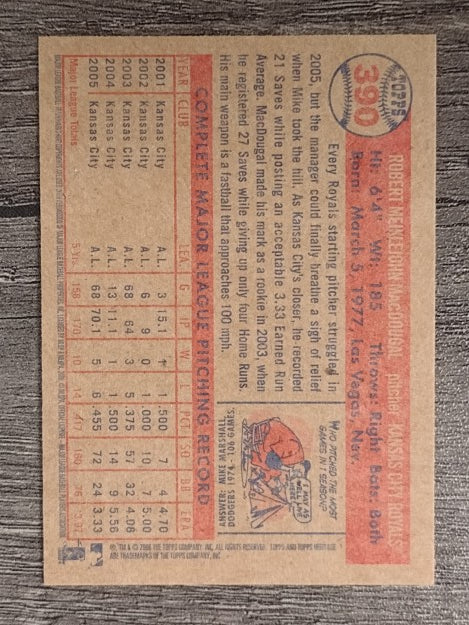 2006 Topps Heritage #390 Mike MacDougal