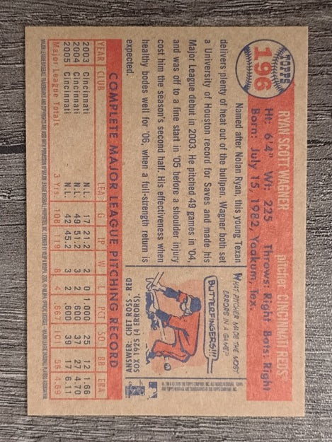2006 Topps Heritage #196 Ryan Wagner