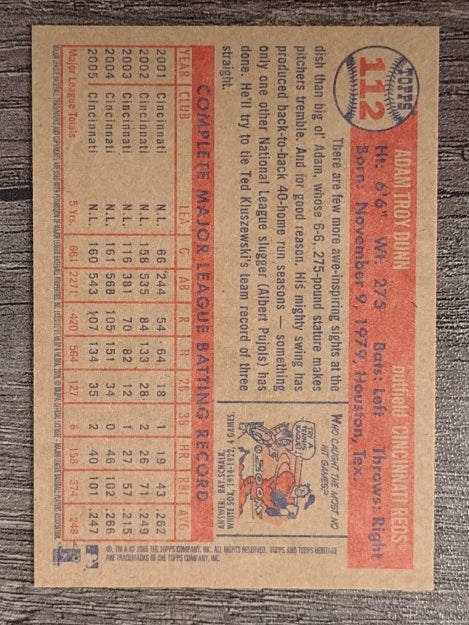 2006 Topps Heritage #112 Adam Dunn