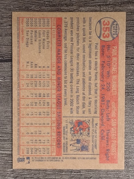 2006 Topps Heritage #353 Paul McAnulty