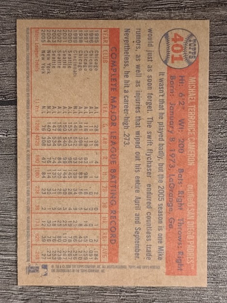 2006 Topps Heritage #401 Mike Cameron