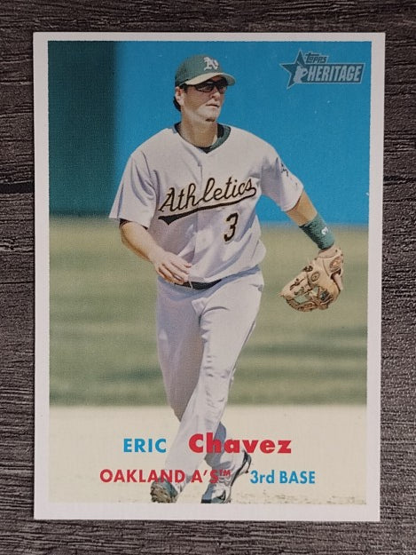 2006 Topps Heritage #6 Eric Chavez