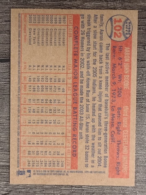 2006 Topps Heritage #102 Aaron Boone
