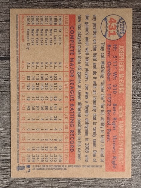 2006 Topps Heritage #431 Joe McEwing