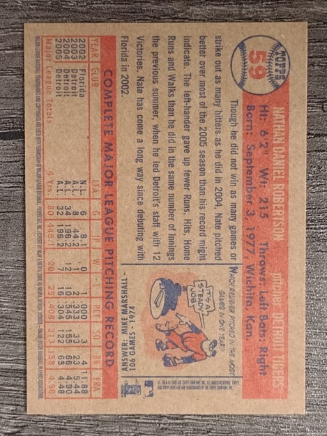 2006 Topps Heritage #59 Nate Robertson