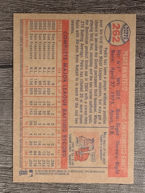 2006 Topps Heritage #262 Pedro Feliz