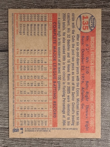 2006 Topps Heritage #135 Michael Barrett