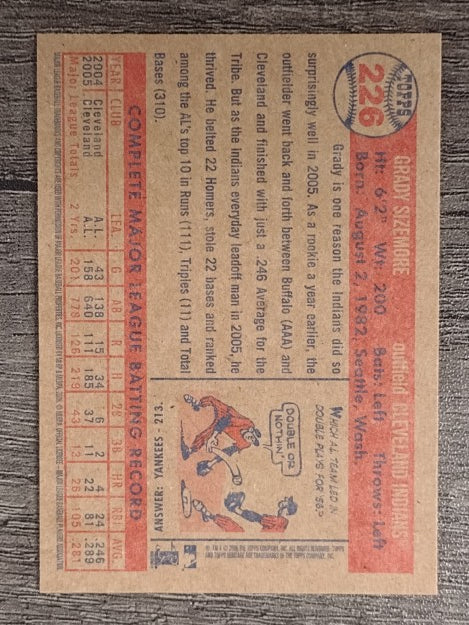 2006 Topps Heritage #226 Grady Sizemore