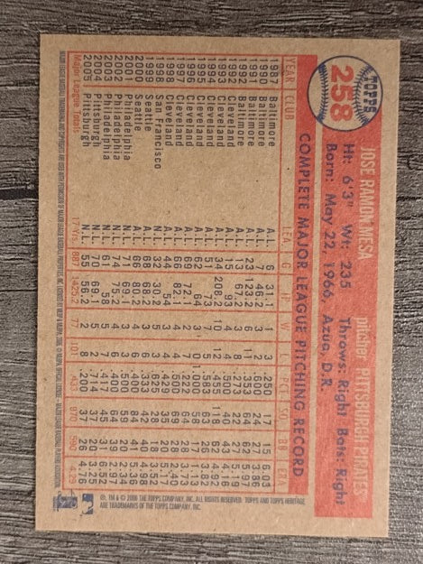 2006 Topps Heritage #258 Jose Mesa