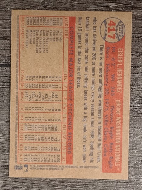 2006 Topps Heritage #417 Livan Hernandez