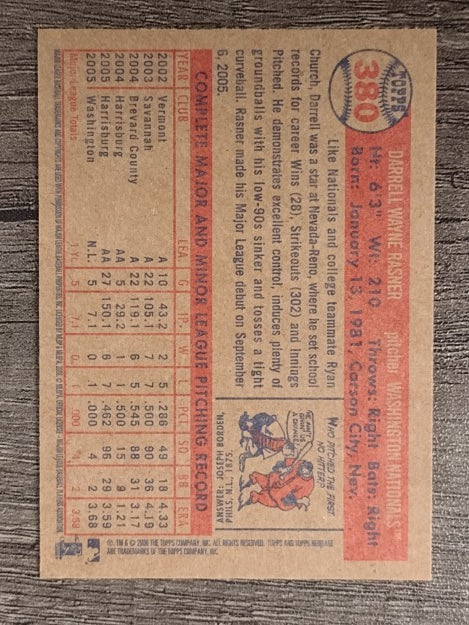 2006 Topps Heritage #380 Darrell Rasner