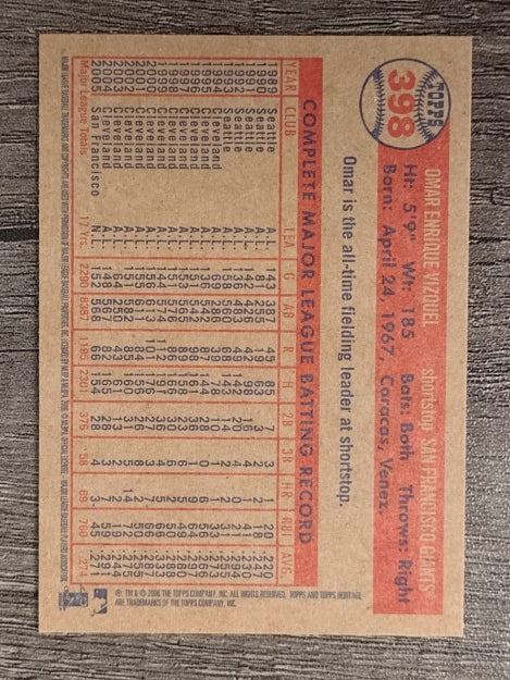 2006 Topps Heritage #398 Omar Vizquel