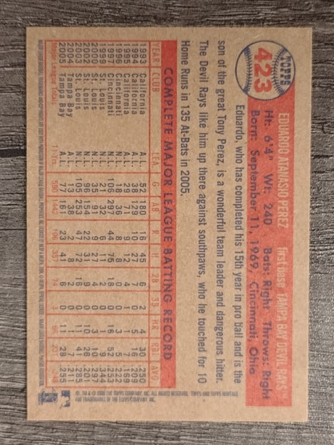 2006 Topps Heritage #423 Eduardo Perez