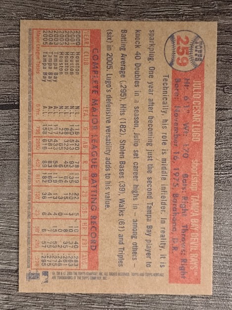 2006 Topps Heritage #259 Julio Lugo