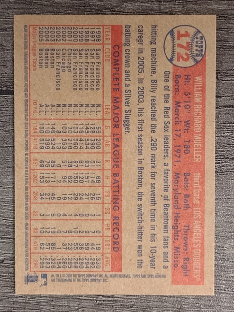 2006 Topps Heritage #172 Bill Mueller
