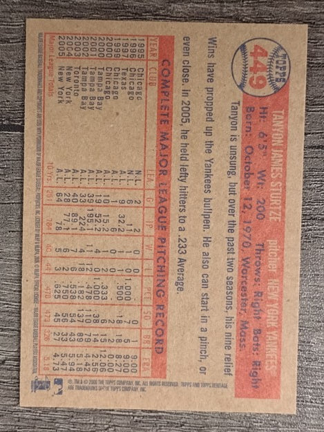 2006 Topps Heritage #449 Tanyon Sturtze