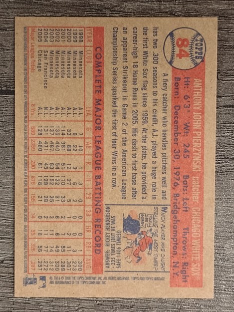 2006 Topps Heritage #84 A.J. Pierzynski
