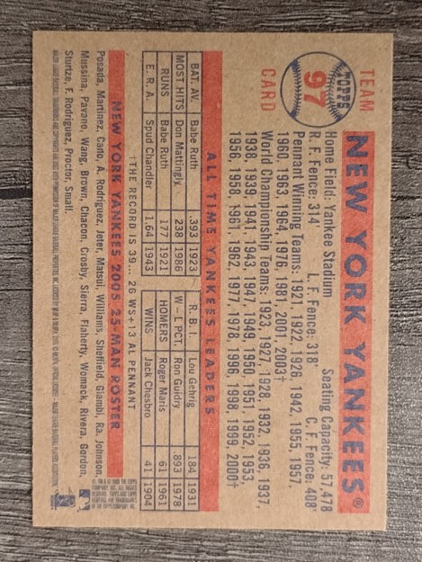 2006 Topps Heritage #97 New York Yankees TC