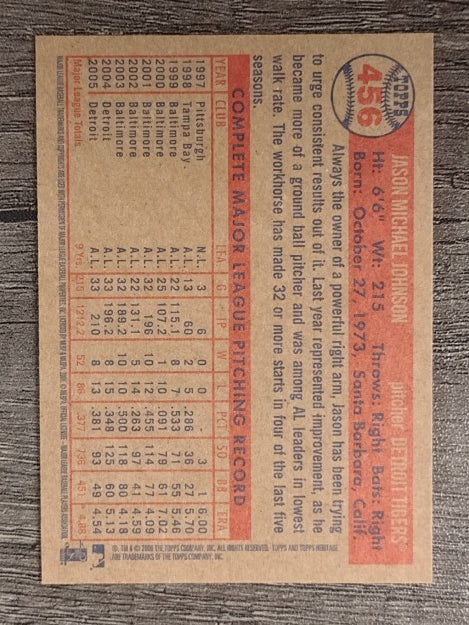 2006 Topps Heritage #456 Jason Johnson
