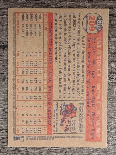 2006 Topps Heritage #209 David Eckstein