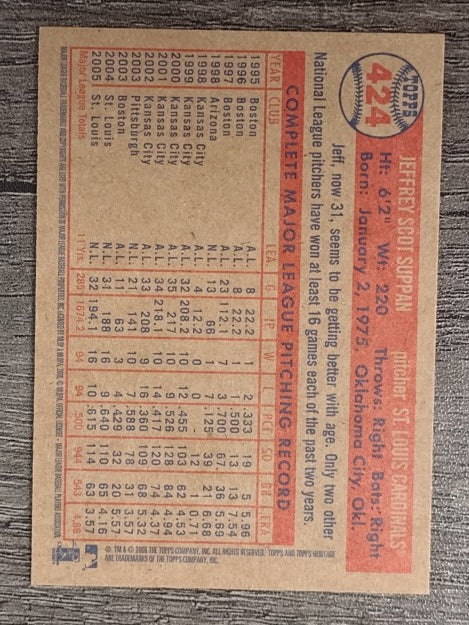 2006 Topps Heritage #424 Jeff Suppan