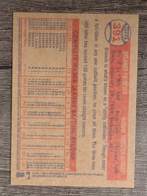 2006 Topps Heritage #391 Orlando Palmeiro