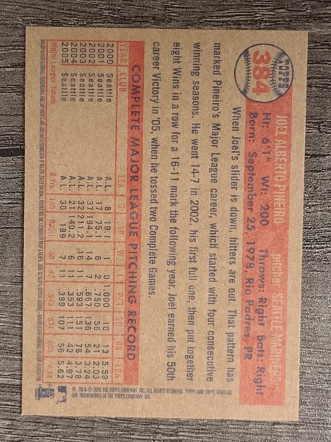 2006 Topps Heritage #384 Joel Pineiro