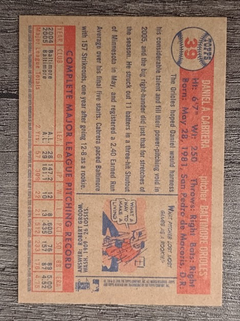 2006 Topps Heritage #39 Daniel Cabrera