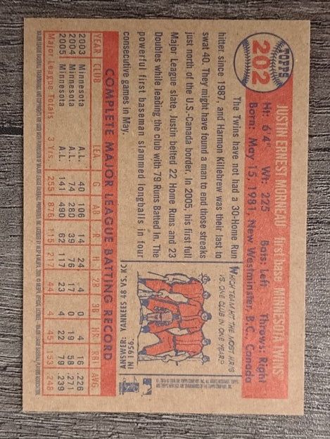 2006 Topps Heritage #202 Justin Morneau