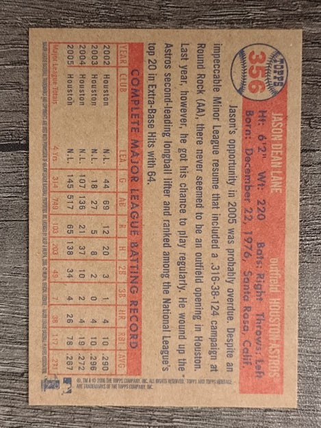 2006 Topps Heritage #356 Jason Lane