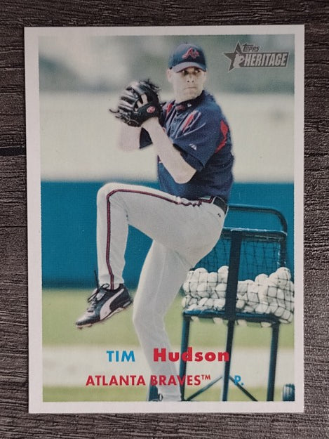 2006 Topps Heritage #80A Tim Hudson Red/Blue Ltr