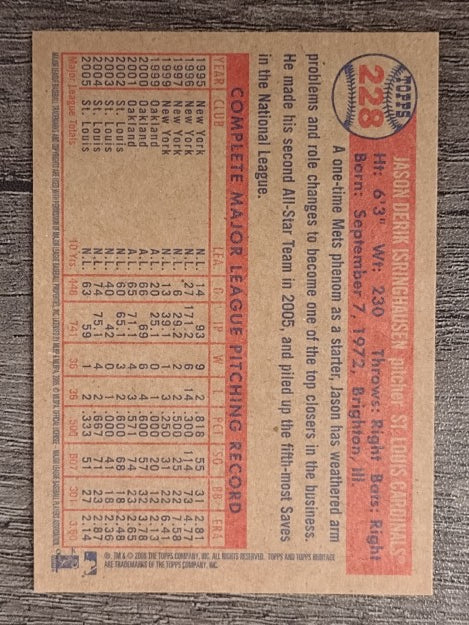 2006 Topps Heritage #228 Jason Isringhausen