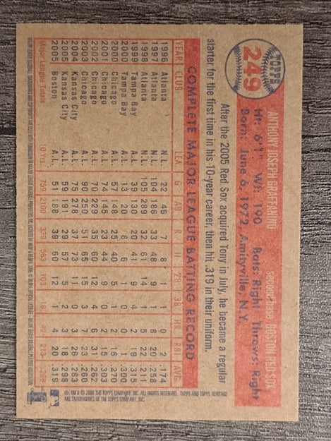 2006 Topps Heritage #249 Tony Graffanino