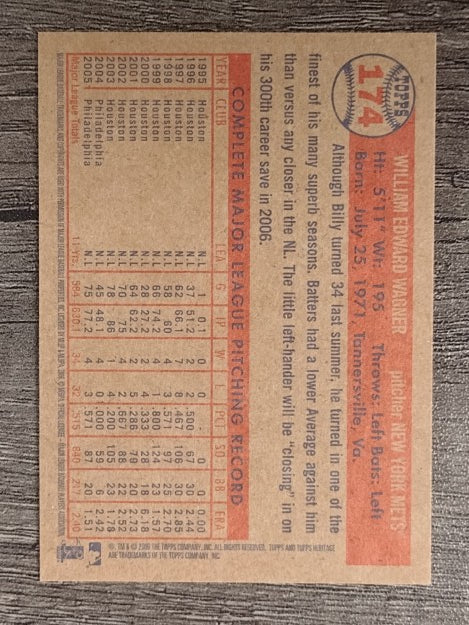 2006 Topps Heritage #174 Billy Wagner
