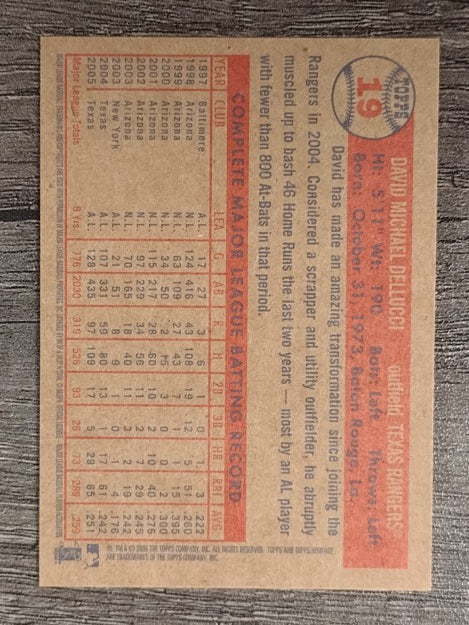 2006 Topps Heritage #19 David Dellucci