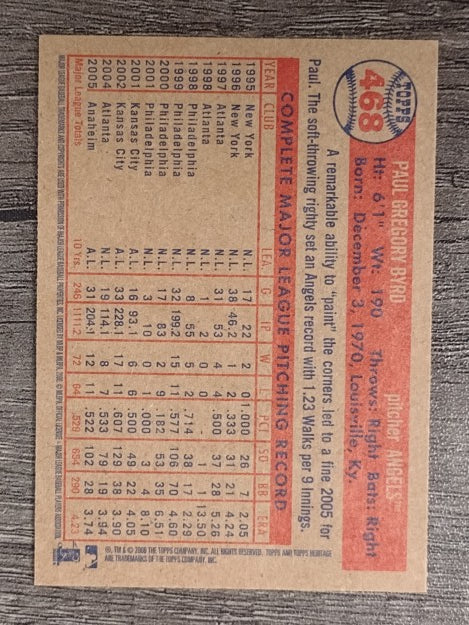 2006 Topps Heritage #468 Paul Byrd