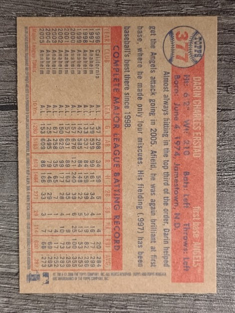 2006 Topps Heritage #377 Darin Erstad